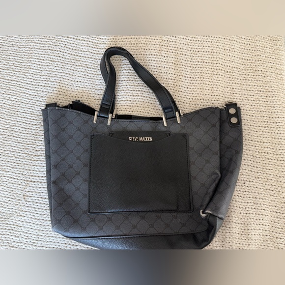 Steve Madden Handbags - Steve Madden Charcoal and Black Bag